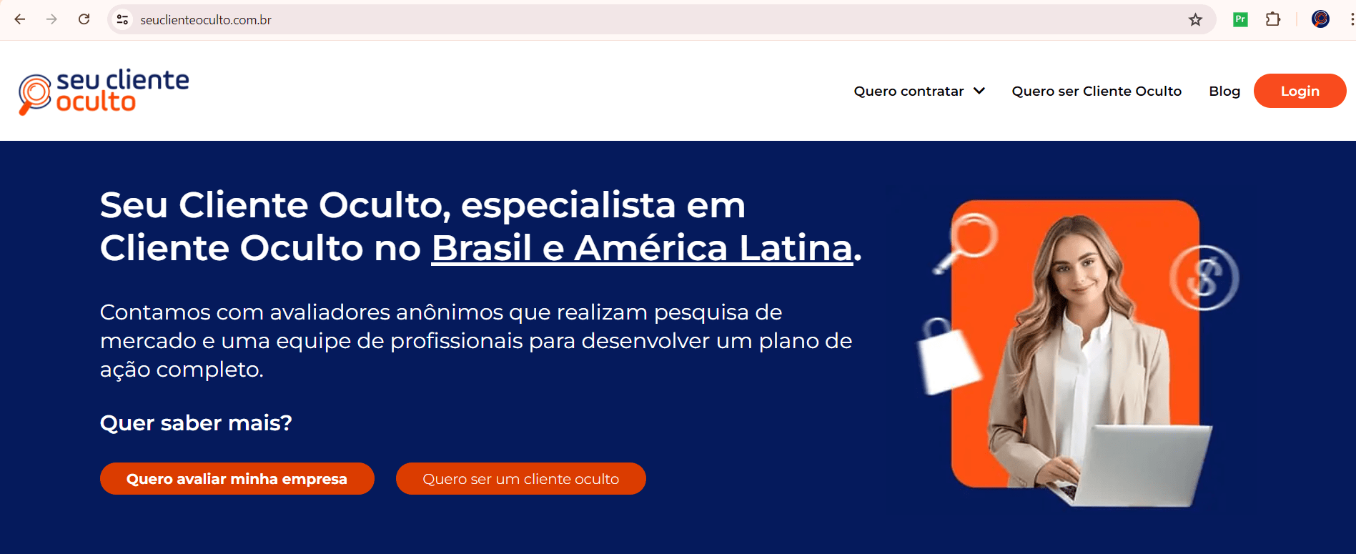 A imagem contém texto de um print do site da Seu Cliente Oculto.